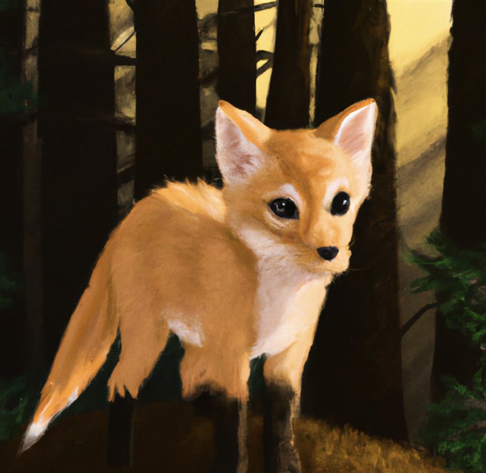 Illustration of a young fox